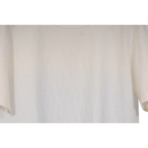 Dior Mens Gradient Oblique Logo T Shirt Medium White Blue Poly Viscose Blend - Picture 5 of 11